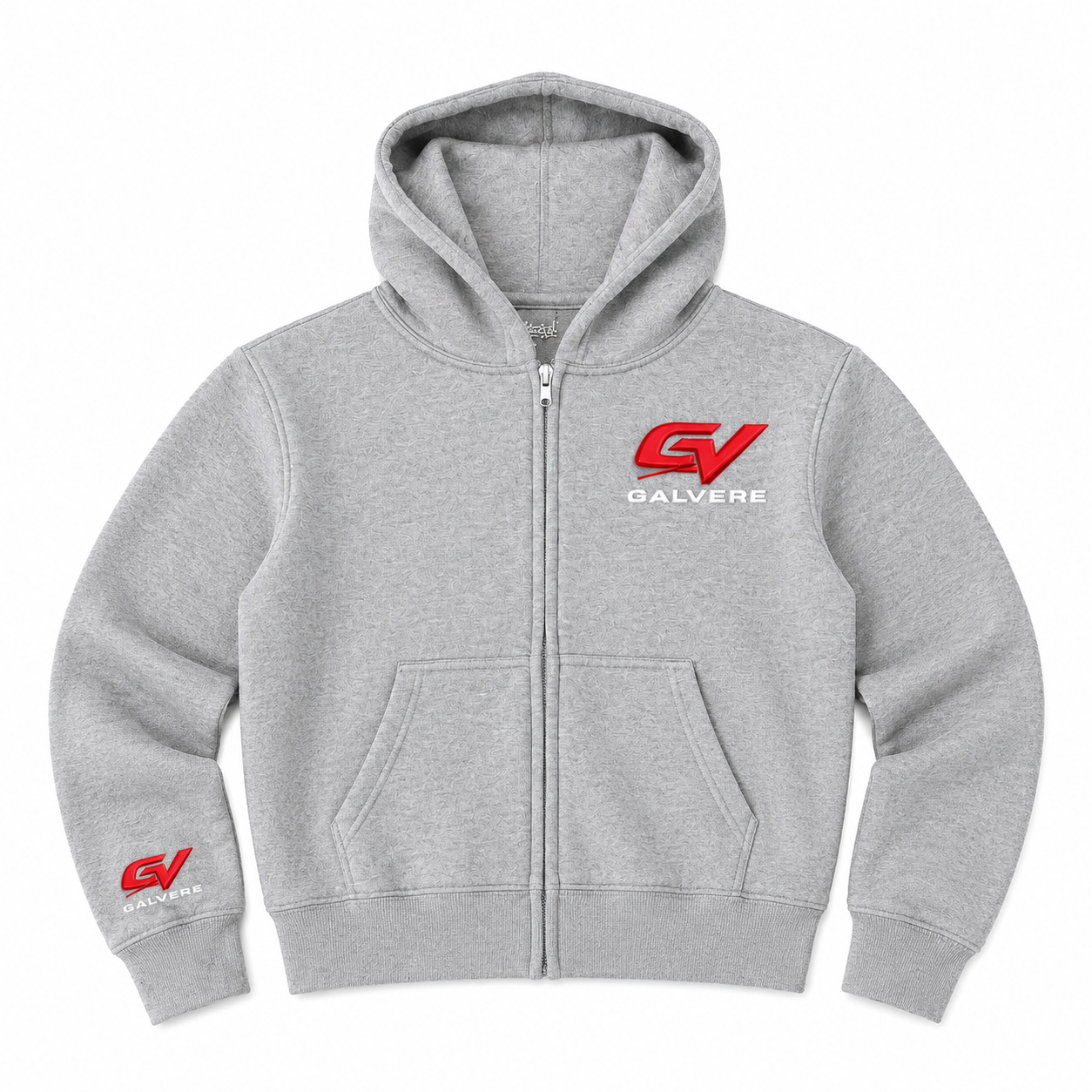 GV Signature Zip Hoodie – Black & Heather Grey