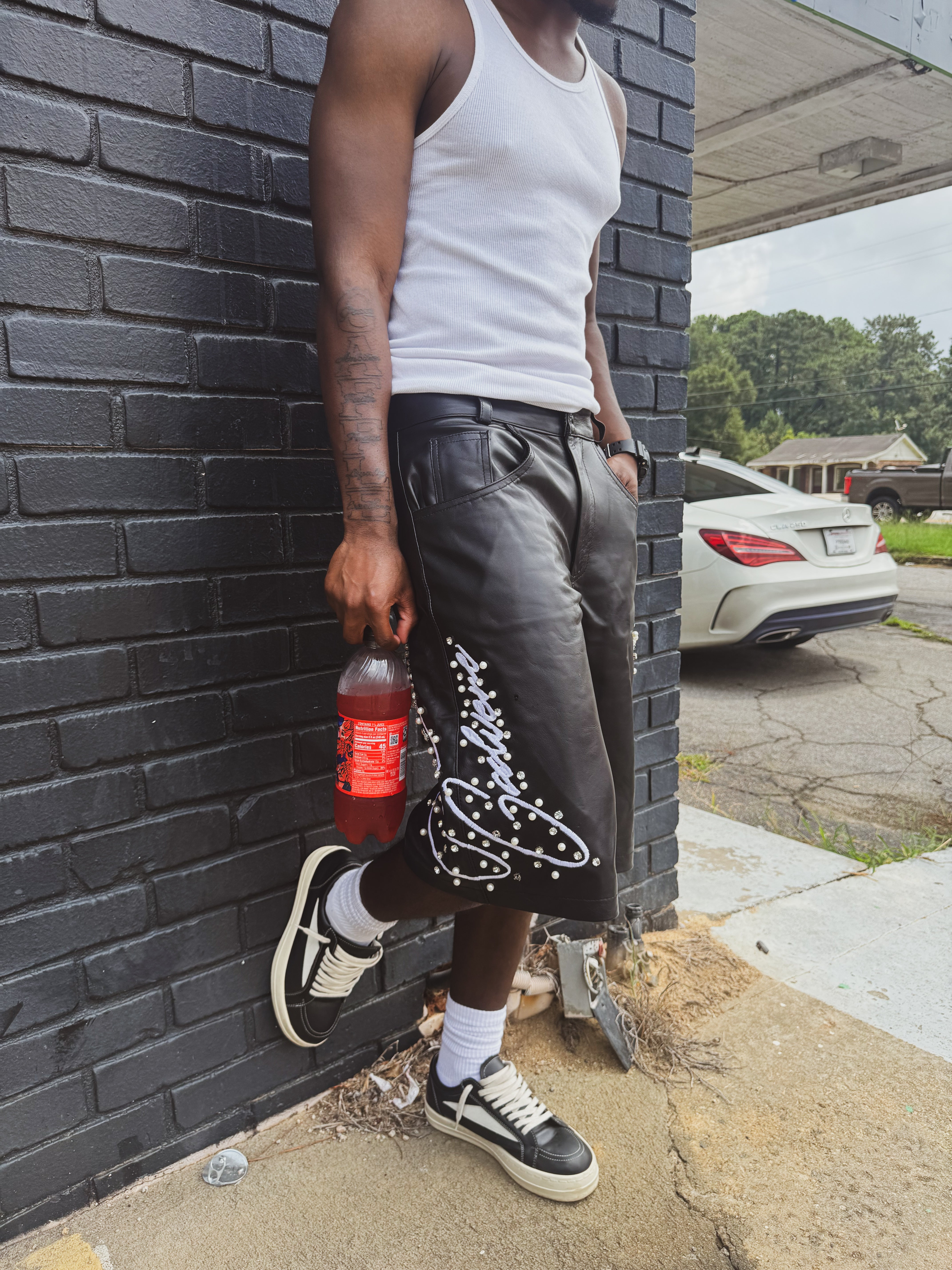 GV Leather Shorts
