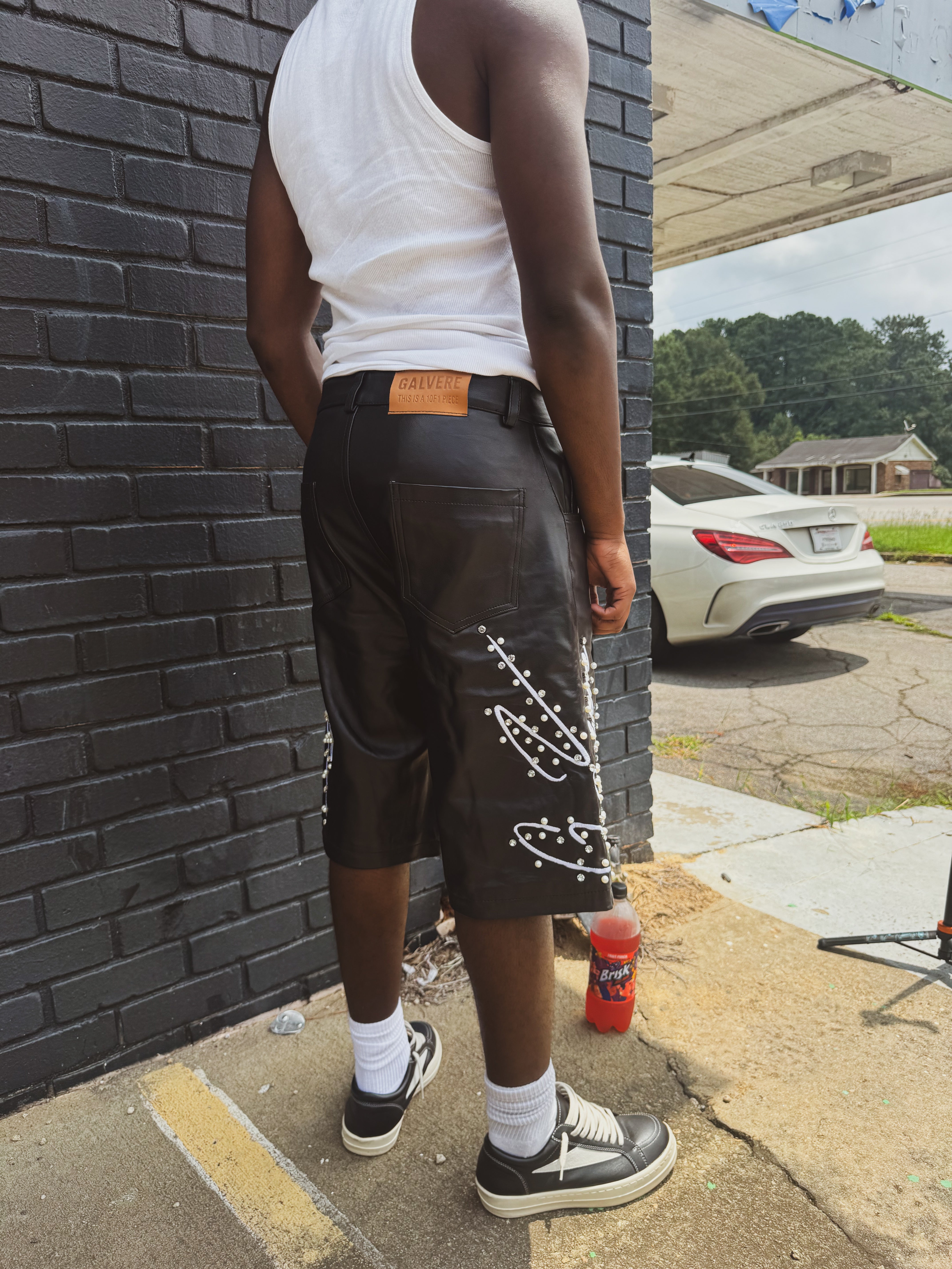 GV Leather Shorts