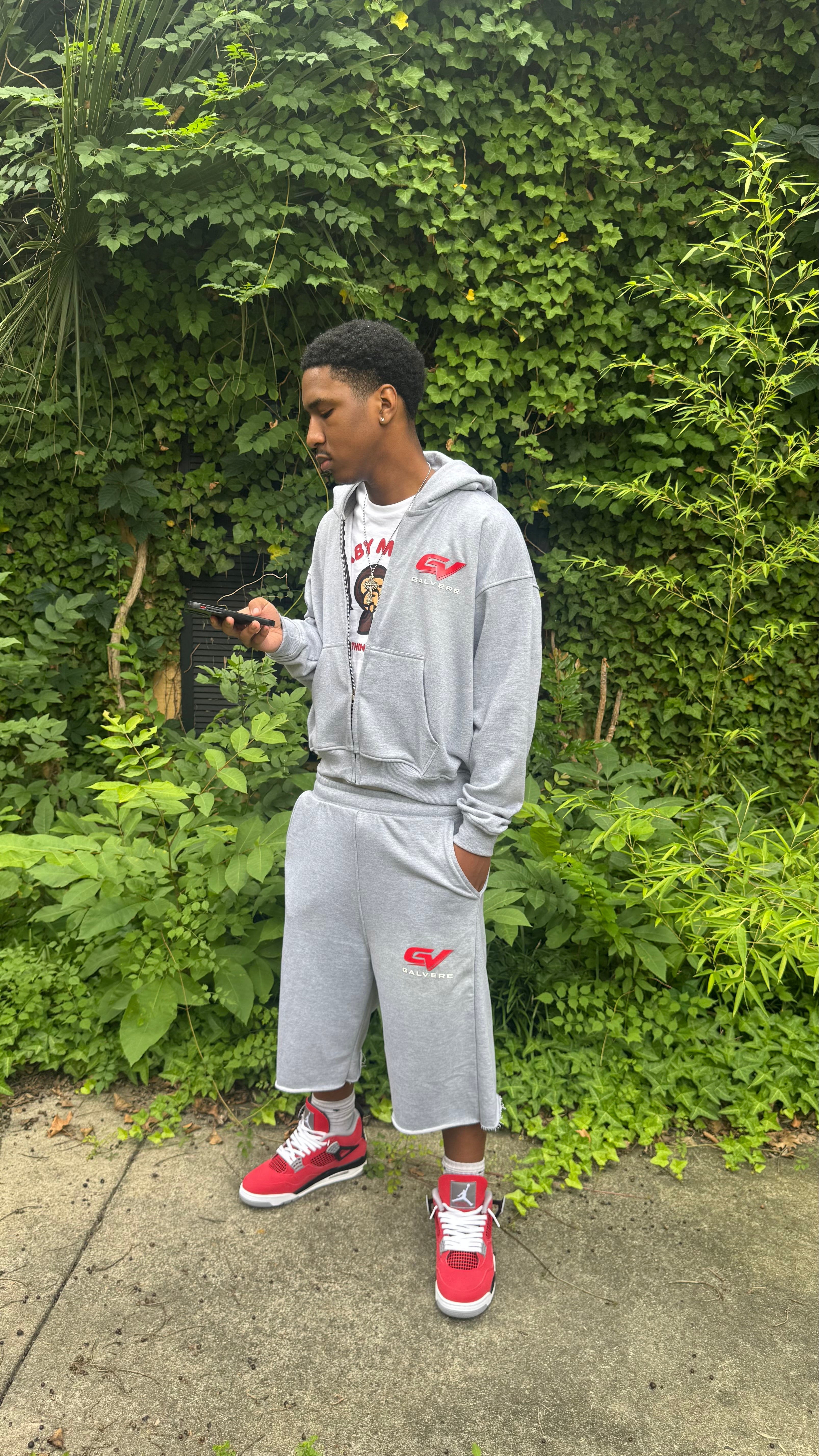GV Signature Zip Hoodie – Black & Heather Grey