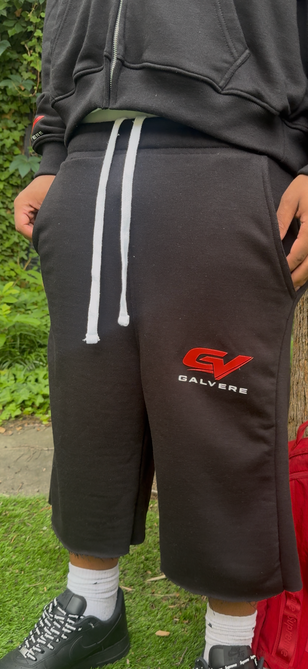 GV 3/4 Shorts - Black & Heather Grey